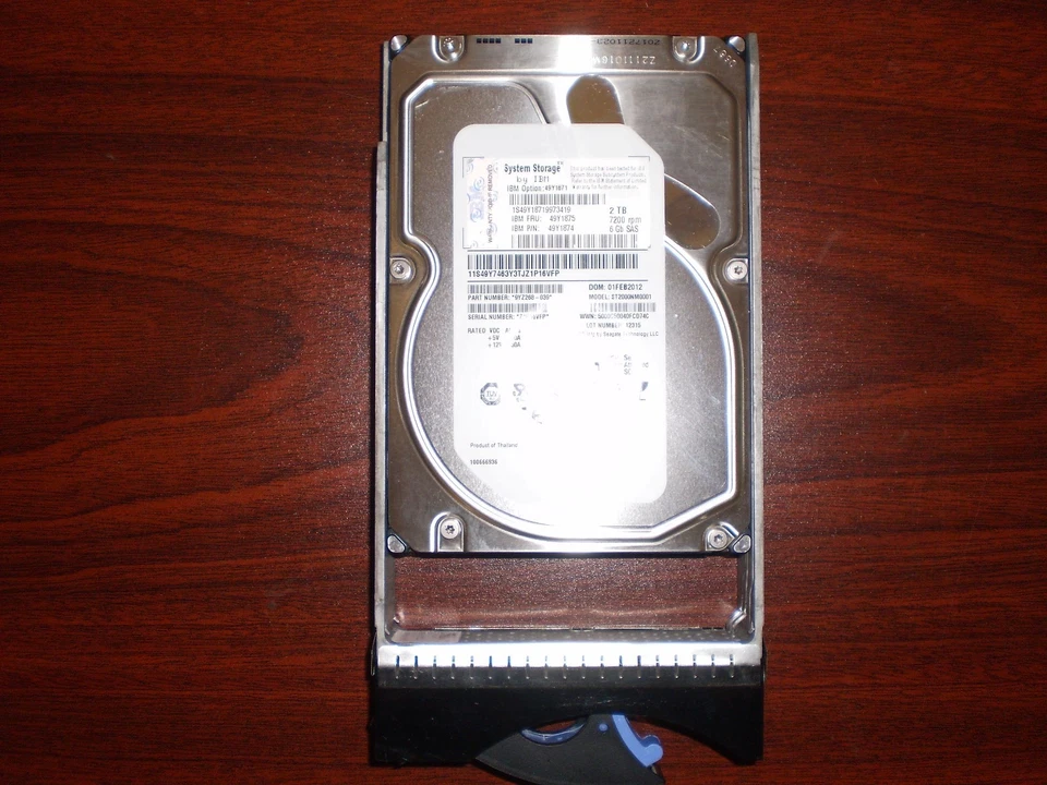49Y1875,49Y1874,49Y1871 IBM 2TB 7200 RPM 6GB 3.5" SAS HARD DRIVE - Image 3 of 3