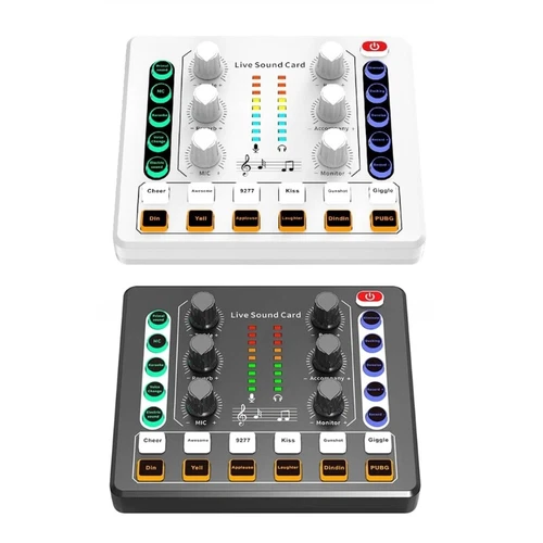 Live Sound Card Podcast Equipment Microphone Mixer Sound Mixer Voice Changer
