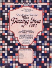 Rose Of The Morning, The Passing Show of 1923, Antique vintage sheet music