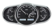 Dakota Digital Universal Elliptical Analog Gauge System Black White Vhx-1016-k-w Dakota Digital Universal Elliptical Analog Gauge System Black White Vhx-1016-k-w