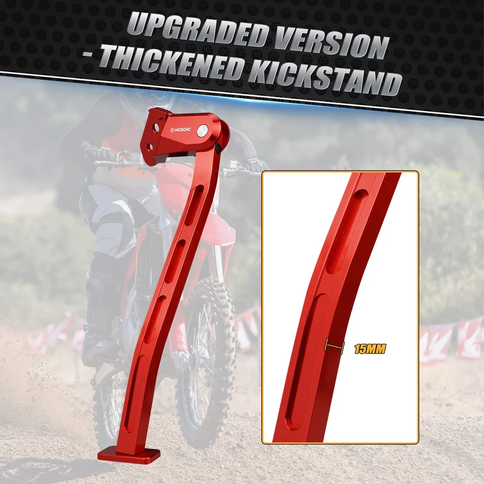 Kickstand Side Stand For Honda CRF 450R 250R 2013-2018 CRF450RWE 2019-2020 Red - Image 4 of 4