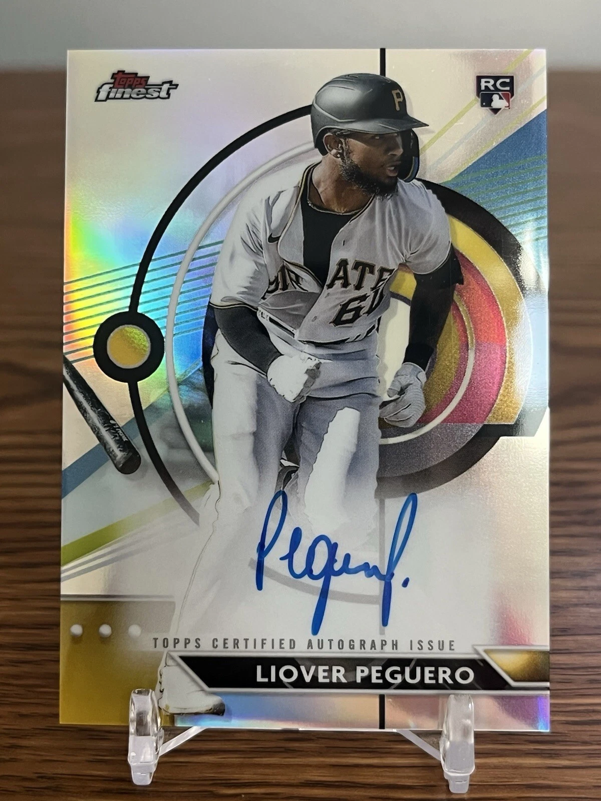 2023 Topps Finest Liover Peguero Rookie Auto Refractor  #FA-LP RC Pirates