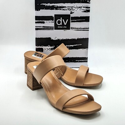 dv By Dolce Vita Women's Lextra Dual Strap Heeled Sandal [Café