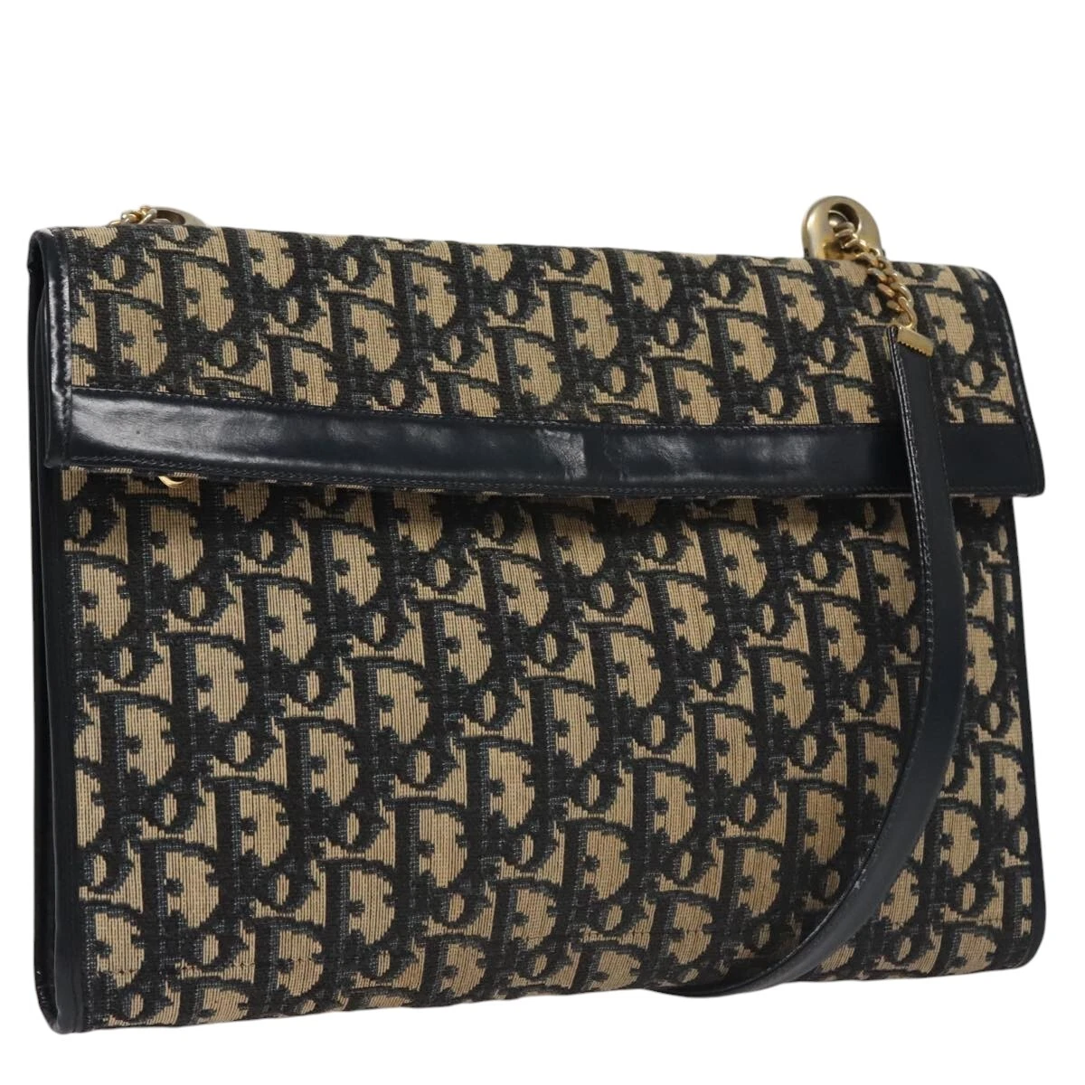 Sac bandoulière Christian Dior trotteur toile bleu marine authentique 109700