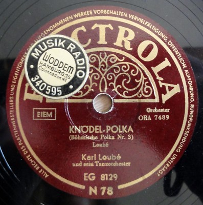 Karl Loubé - Knödel-Polka - Singenden Holzhacker - Electrola - 10'' 78 RPM