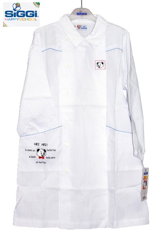 Apron School Child White Kindergarten Upwards Elementary Siggi Various Models - Picture 2 of 30