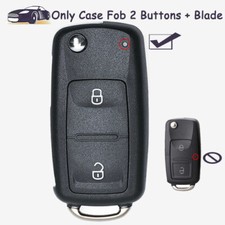 Flip Remote Car Key Case Shell Fob 2 Button For Volkswagen Vw For Seat For Skoda