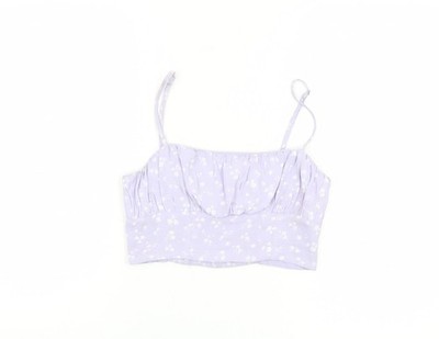 Jack Wills kurz geschnittene Damen-Baumwollmischung UK-Größe 8 lila