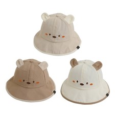 Lovely Bear Baby Fisherman Caps for 3-18M Boy Girls Spring Summer Bucket Hat