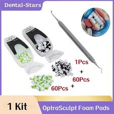 Kit de mango de espátula de relleno de resina compuesta para chapa almohadillas de espuma dental OptraSculpt