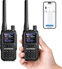 Baofeng UV-5G Mini GMRS Radio 2 Pack 999CH Dual PTT Bluetooth App Repeater