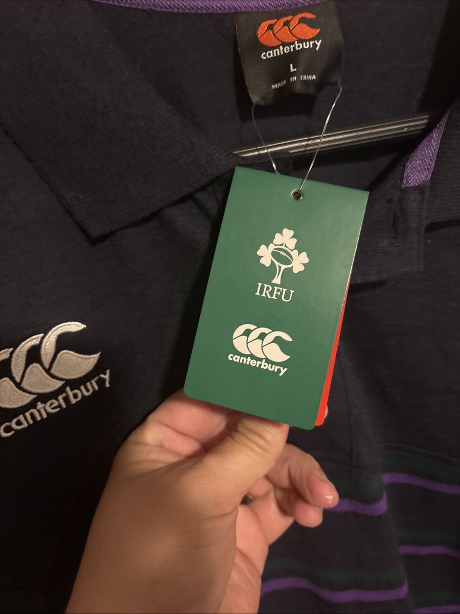 Authentic Canterbury IRFU Ireland Men's Rugby Polo Shirt Size