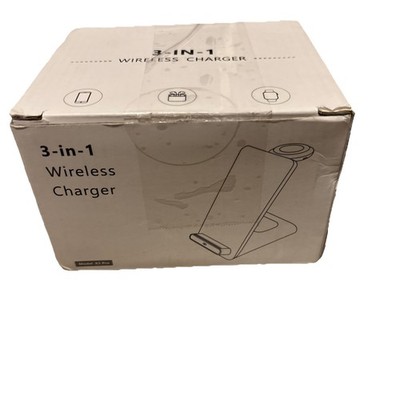 QKXC X3 Pro Black 3 in 1 Fast Wireless Charging Station Compatible With iPhone
