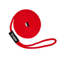 Solid Braid Nylon Dock Line - 1/2" x 15' - Floats! Fade Proof - USA Made - RED