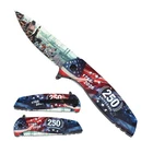 7.5"  3D Aluminum Handle USA 250th Anniversary Spring Assisted Folding Knife Wi