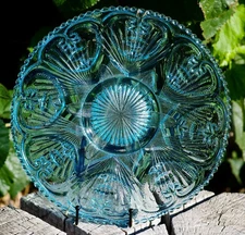 VINTAGE L.G. Wright Large Glass Platter 1960's Made in USA RARE FIND!