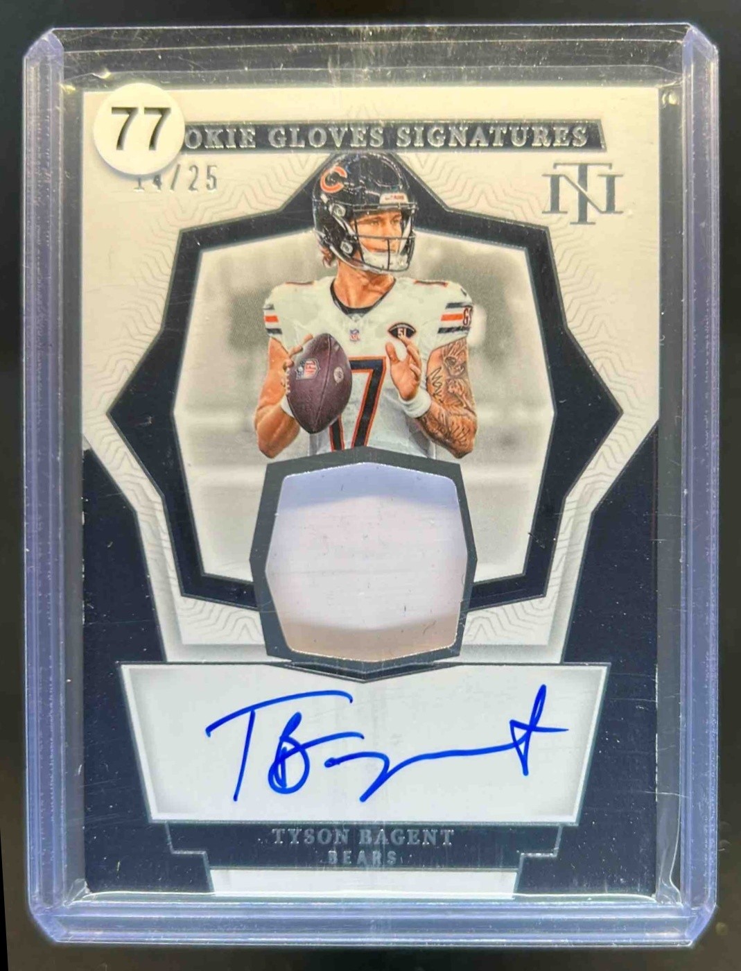 2023 National Treasures Tyson Bagent Rookie Gloves Signatures RC Auto #14/25