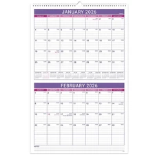 2026 Wall Calendar - Large 2-Month Calendar 2026 Display (Folded in a Month),...