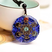 Orgonite Energy Pendant Natural Crystal Chakra Energizing Orgonite Necklace Brin