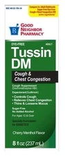Good Neighbor Pharmacy Tussin DM S/F D/F Cough & Chest Congestion Syrup 8oz
