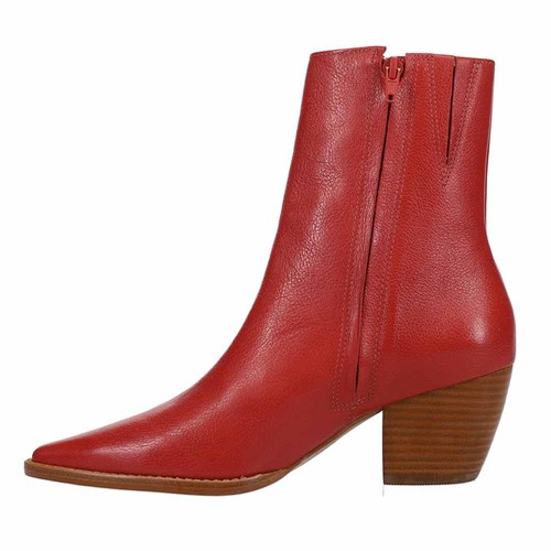 Matisse Caty spitz zulaufende Damen-Booties mit Reißverschluss rot Freizeitstiefel CATY-604 - Bild 3 von 5