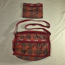 Vintage LeSportsac Plaid Nylon Crossbody Bag ...