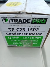 TradePro TP-C25-1SP2 Condenser Fan Motor 1/4HP 208-230V 60HZ N.O.S. OPEN BOX