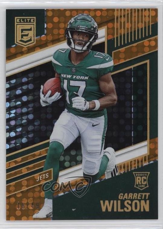 2022 Panini Donruss Elite Rookies Orange 18/49 Garrett Wilson #118 12s2