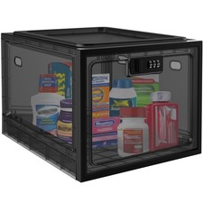 Large Medicine Lock Box for Safe Medication, Lockable Storage Box for Fridge/...
