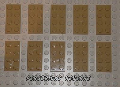 Lego Basic 10 Platten 2x4 #3020 dark tan NEUWARE