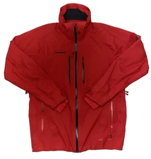MAMMUT DRY-TECHNOLOGY WATERPROOF WINDBREAKER JACKET RED MEN'S SIZE LARGE