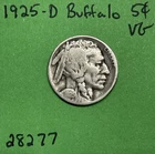 1925-D Buffalo 🦬 Indian Head Nickel 5c Vg Very Good Tough Date