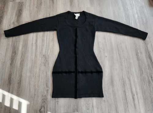Zang Toi Vintage schwarzes figurbetontes Kleid aus Wollmischung Größe Medium - Bild 1 von 7