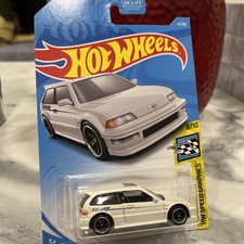 Hot Wheels Super Treasure Hunt STH '90 Honda Civic EF White Free Card Protector