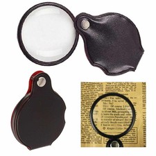 1 Pc 5X Mini Magnifying Glass Folding Pocket Magnifier Loupe 2" Magnification