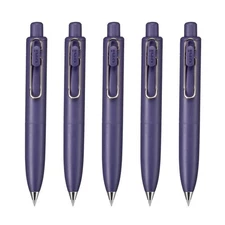 Genuine Uni-ball One P Gel Ink Ballpoint Pen Grape(Purple) Body, Pack of 5