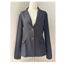 XOXO Black Notch Lapel Single-Breasted Two-Button Blazer Jacket Women  s Size L