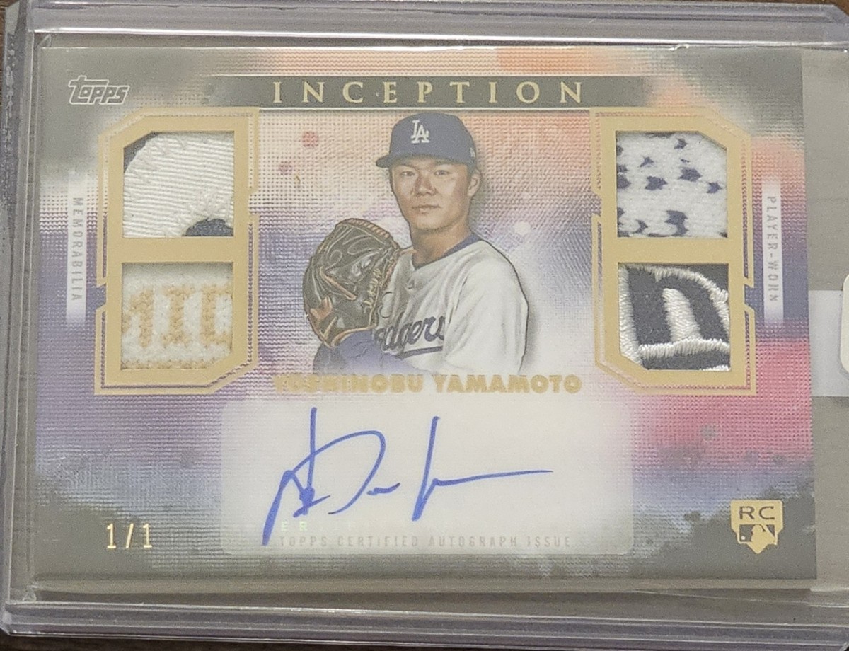 2024 Topps Inception Yoshinobu Yamamoto RPA 1/1 One of One
