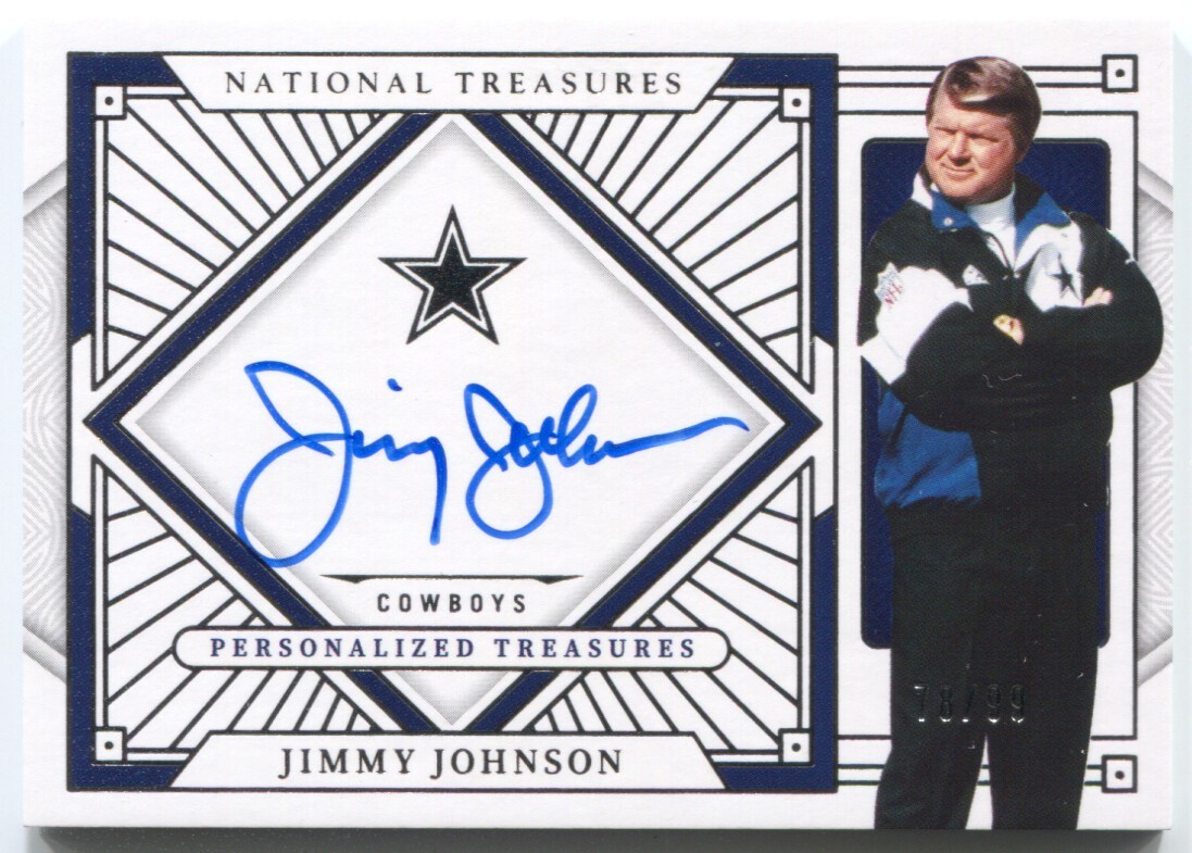 2025 National Treasures Jimmy Johnson Autograph Personalized Treasures Auto #/99