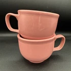 Set Of 2 Fiesta Jumbo Mug Rose Pink Homer Laughlin Retired Discontinued EUC