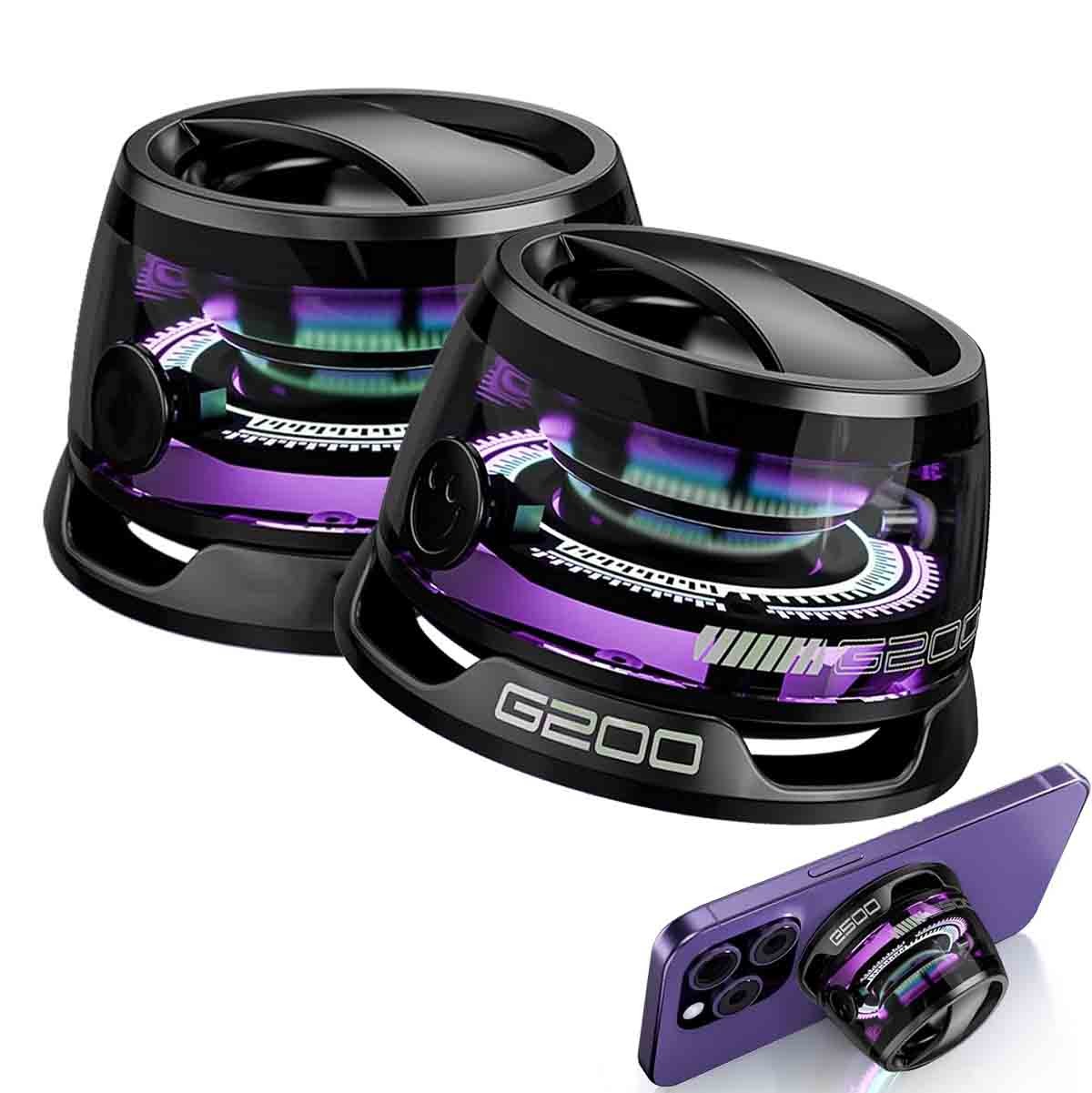 2 Pack G200 Magnetic Bluetooth Speaker, Portable Mini Multi 