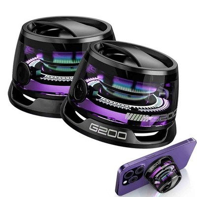 2 Pack G200 Magnetic Bluetooth Speaker, Portable Mini Multi RGB Color Light