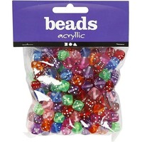 Bastelmaterial Kunststoffperlen Mix WüRfel. 7 X 7 Mm 125G 100G/3,19Euro