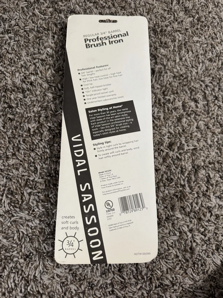 Vidal Sassoon Y2K 2000 lavanda modelo VS123C 3/4” cano ferro escova profissional - Imagem 2 de 2