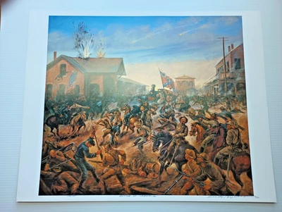 RARE Rudy Ayoroa SIGNED "BATTLE OF LEBANON, KY" CIVIL WAR L/E Print #120/450 - Image 1 of 4