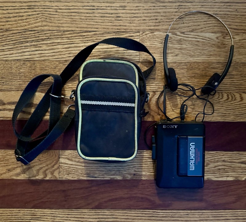 Sony Walkman Portable Cassette Player WM-2011 + Headphones + Case!  It works!!!