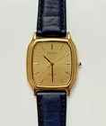 Vintage Seiko Dolce 5E61-5A10 28mm Tank Gold Men's Quartz Watch Vintage Leather