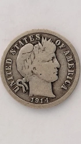 1914-P United States Barber Head Dime (#5)