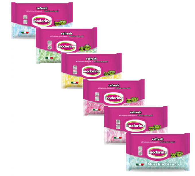 Inodorina Bianco Salvette Al Muschio - Set %: 6 X 40 Pz - Immagine 3
