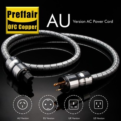 Preffair HI-End US Schuko Power Cord HIFI US AC EU SCHUKO PLUG Audio Power cable